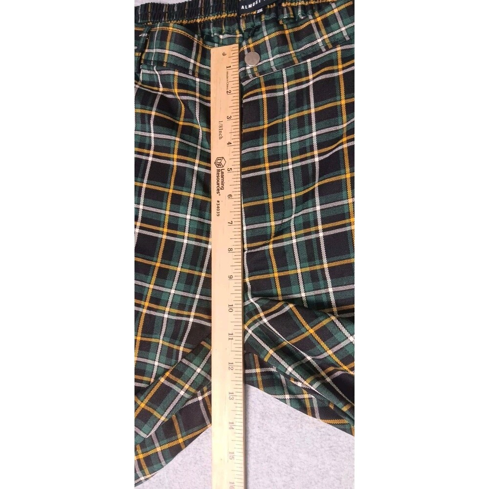 NWT! Almost Famous Plaid Jogger Pants Womens XXL Eclipse Green Skater Streetwear - Picture 5 of 15